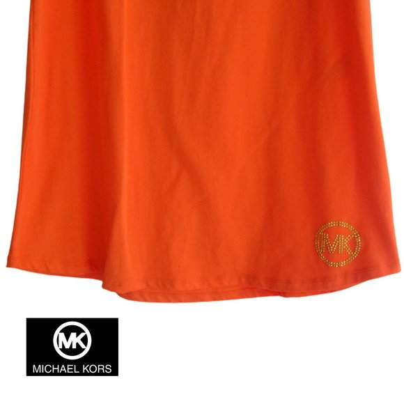 **SOLD**MICHAEL Michael Kors NWOT CLEMENTINE Stud MK Circle Shirt Dress L - Picture 7 of 12